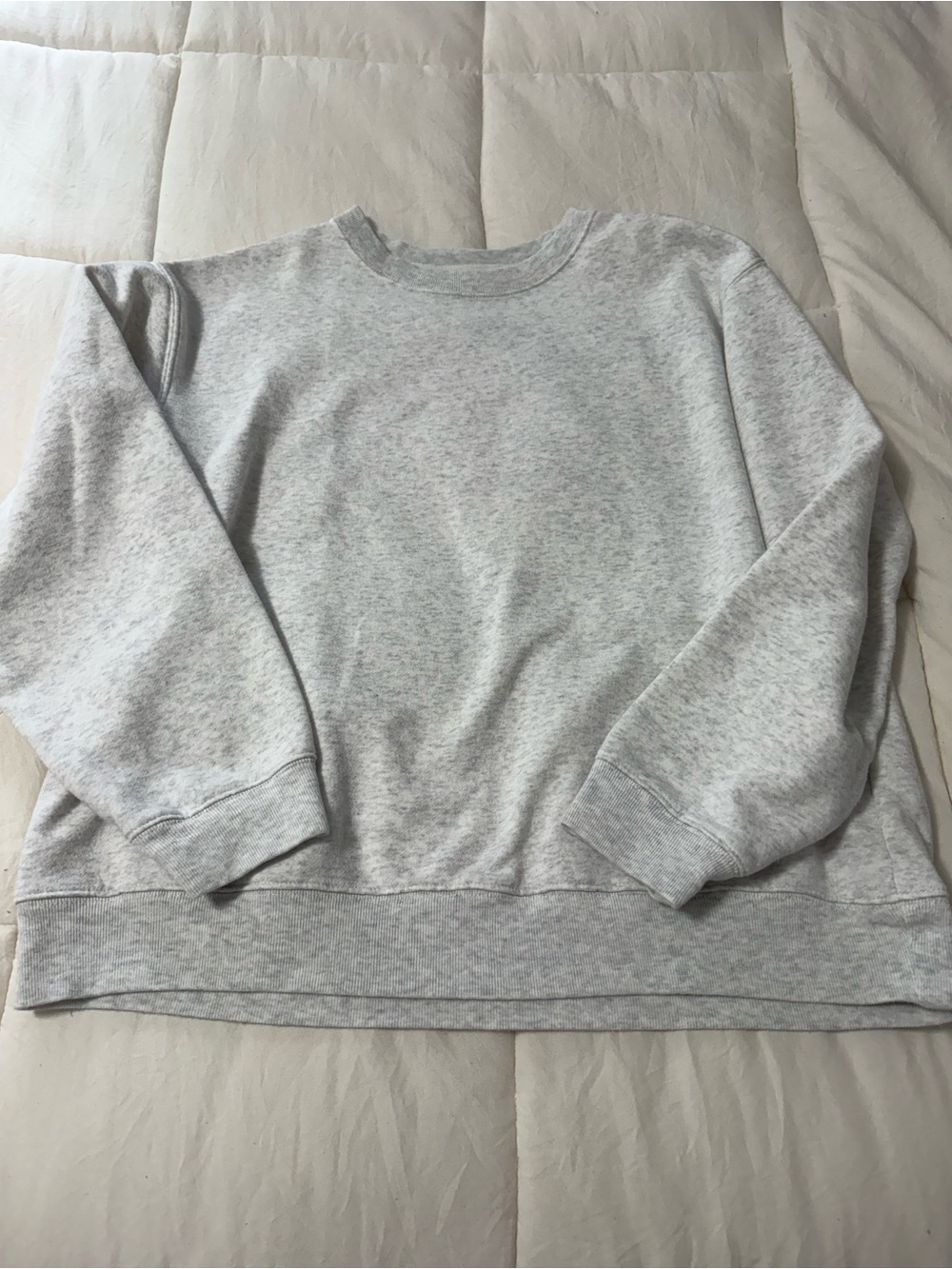 GAP Light Heather Gray Crewneck Sweater